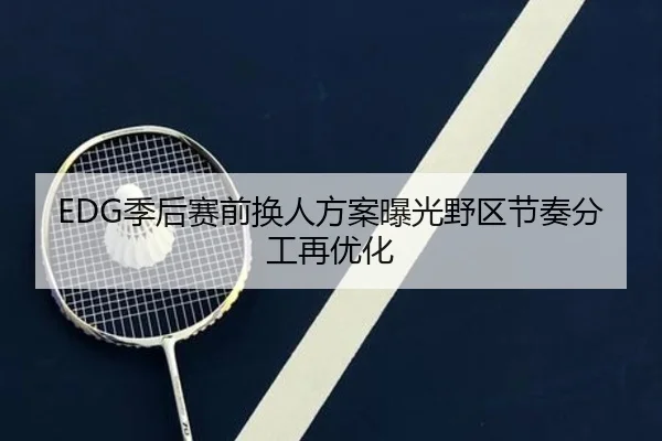 EDG季后赛前换人方案曝光野区节奏分工再优化